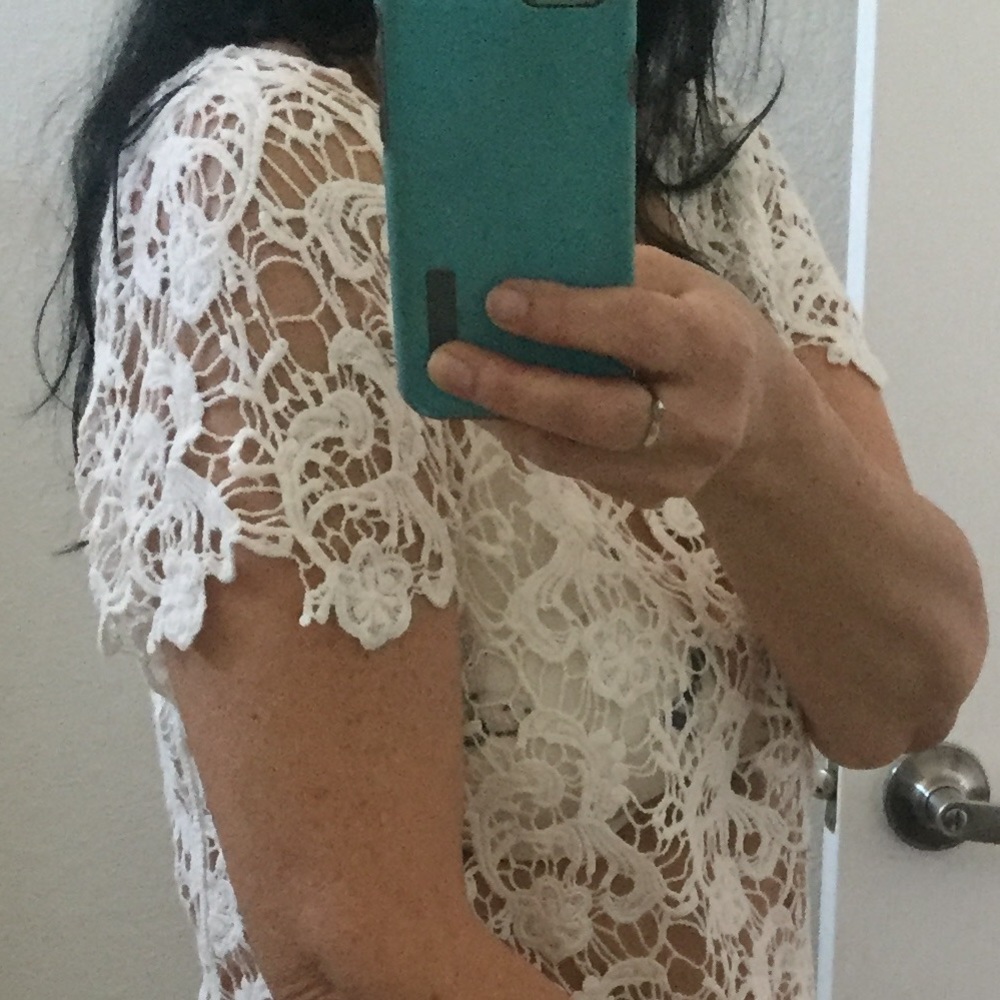 3 for $10 NEW ultra feminine tatted top